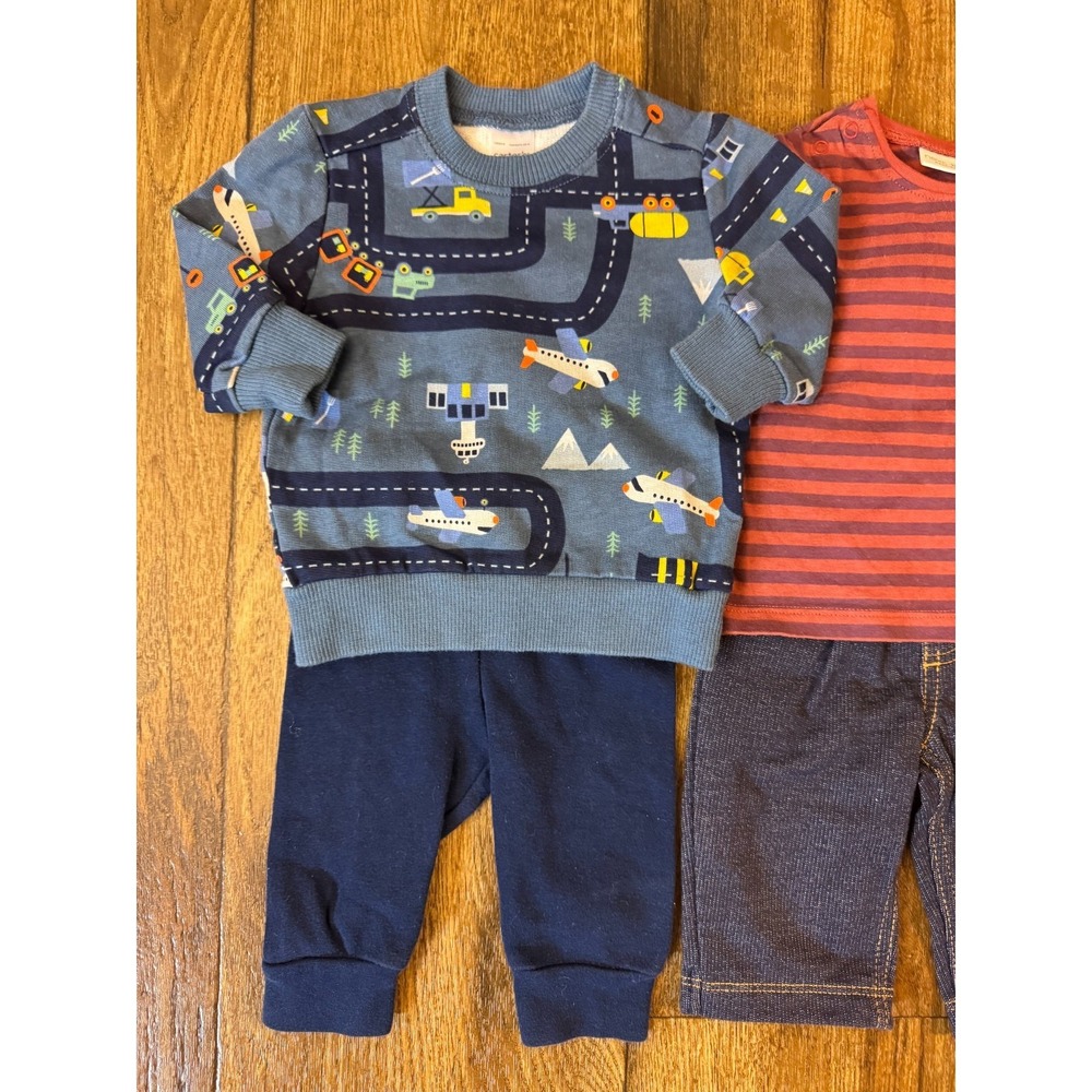 Baby Boy 3 Months Outfits Lot Jeans Sweat Pants Shirts Long Sleeved Clothes Camo - Picture 2 of 16